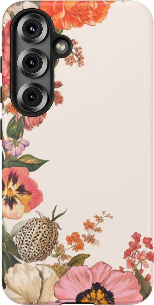Vintage Blumenbordüre – Hülle Kompatibel mit Samsung Galaxy S25