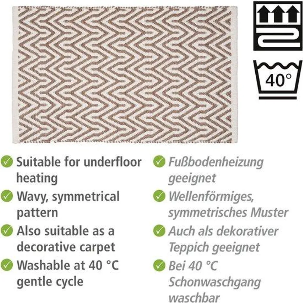 Tapis de bain antidérapant bicolore 50x80 cm pour sortie de douche