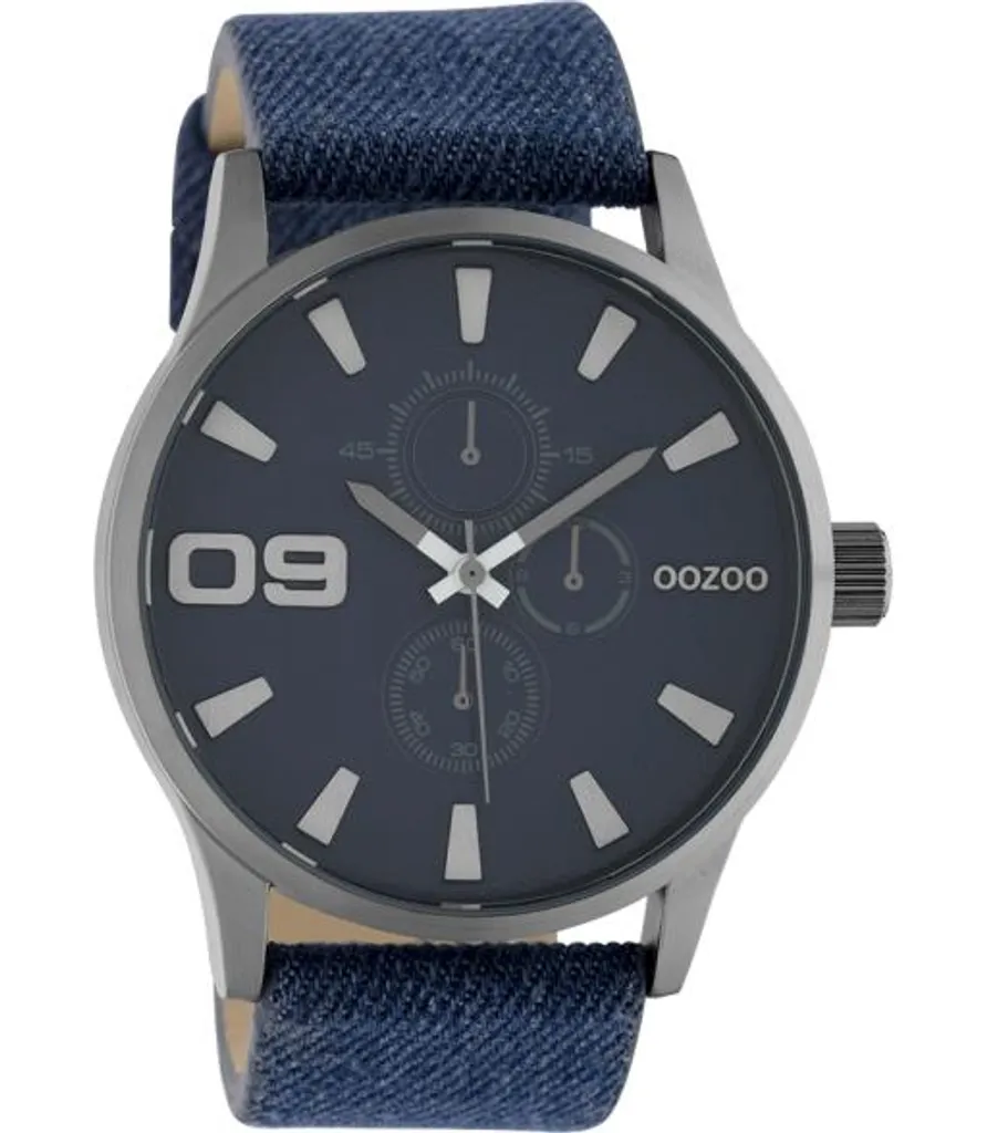 Oozoo Orologio Uomo C10345 XL 48mm Blu Jeans: Stile Chrono Look