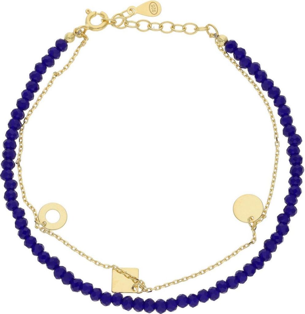 JuwelmaLux Stein Armband Sterling Silber 925, Gelbgold Produktbild 
