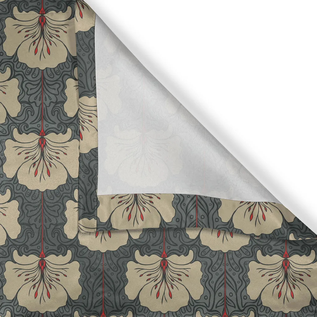 Tenda Art Nouveau ABAKUHAUS 280x225cm | Elegante Floreale per Soggiorno - 3