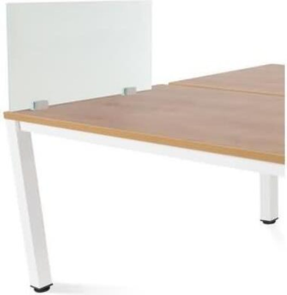 Trennwand 40x70cm Glas (Doppeltische Melaminplatte).