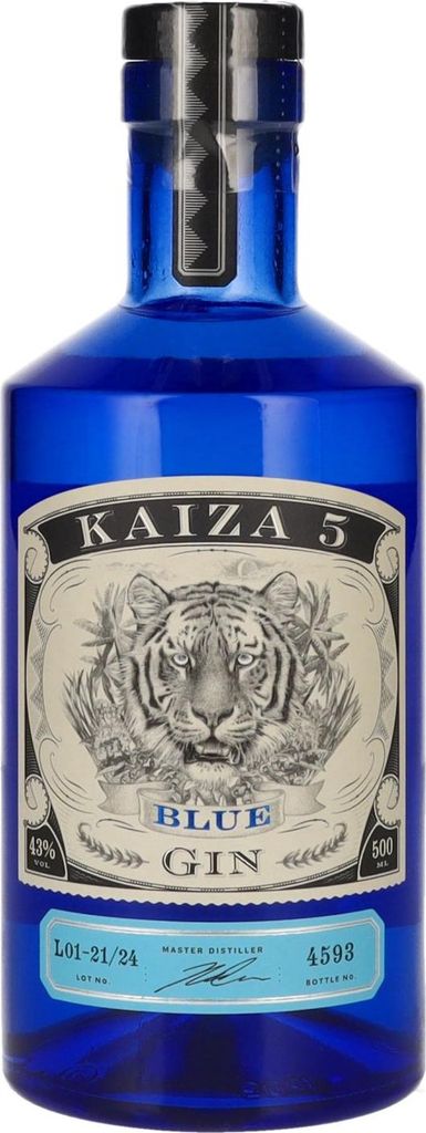 KAIZA 5 GIN BLUE - 500 ml - 43% | Der blaue Tiger aus Produktbild 