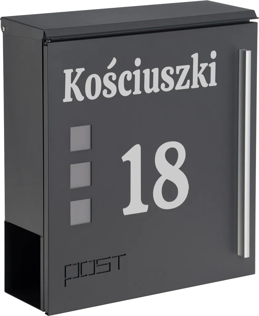 Boîte aux lettres personnalisée pour maison individuelle acier anthracite