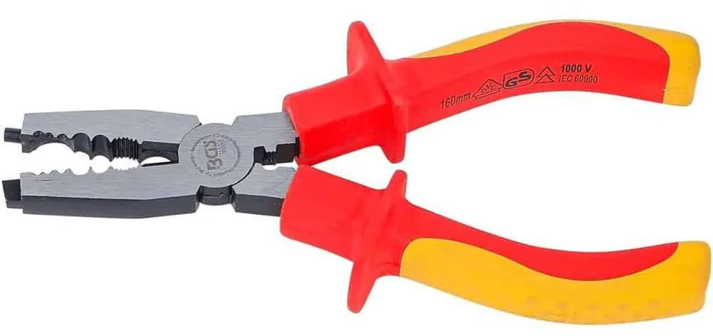 Pince Isolé VDE 160 mm en Acier Haute Résistance - Sécurité D-Work Pro