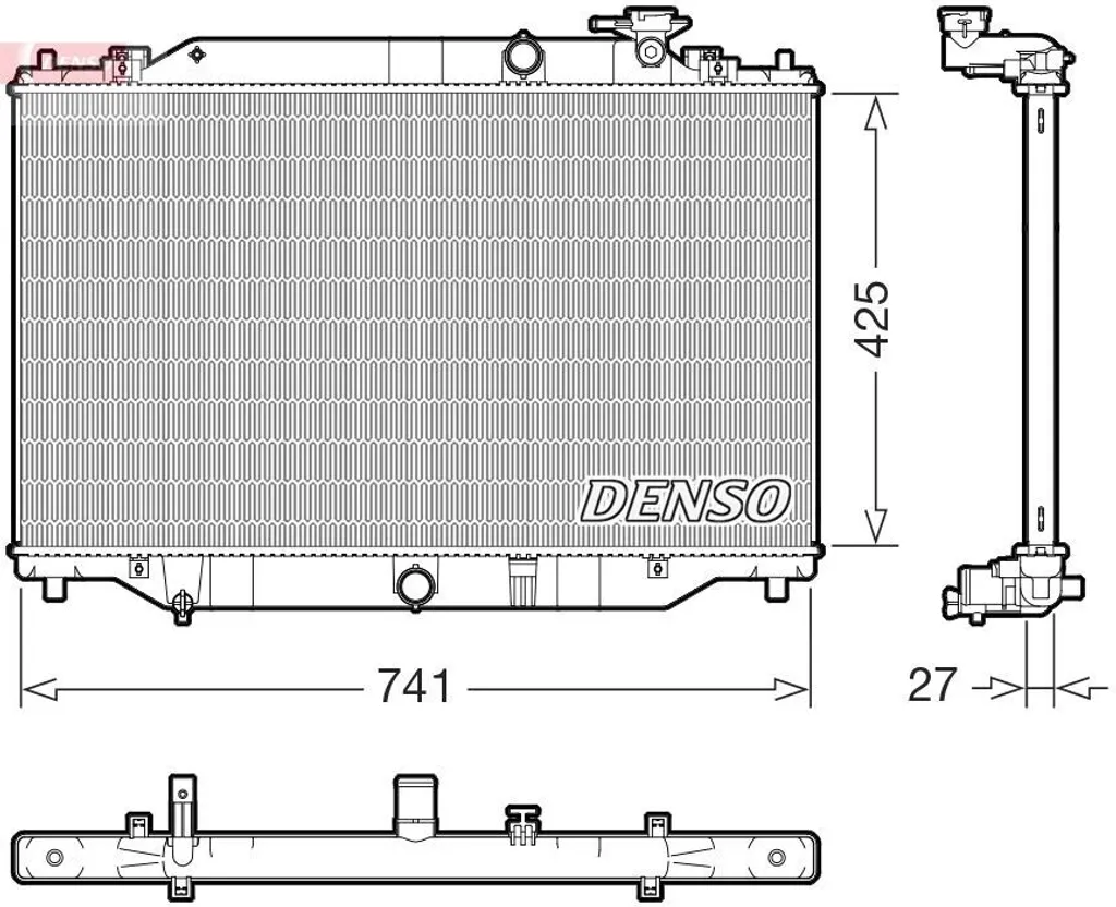 Radiateur DENSO DRM44052 Aluminium pour Mazda CX-5 Refroidissement OE