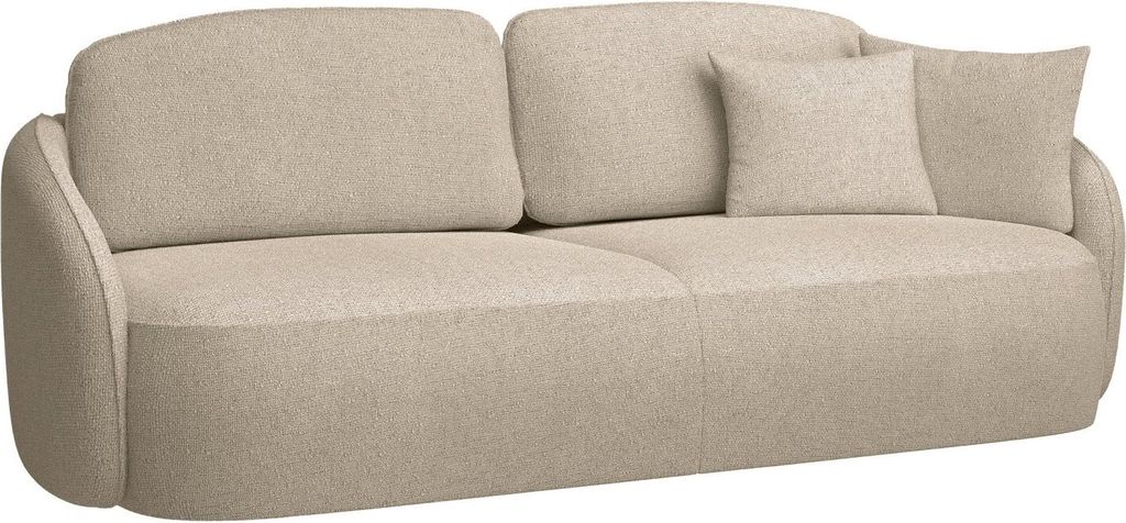 Selsey Savoy - 3-Sitzer Sofa mit Schlaffunktion und Chenille-Bezug, beige