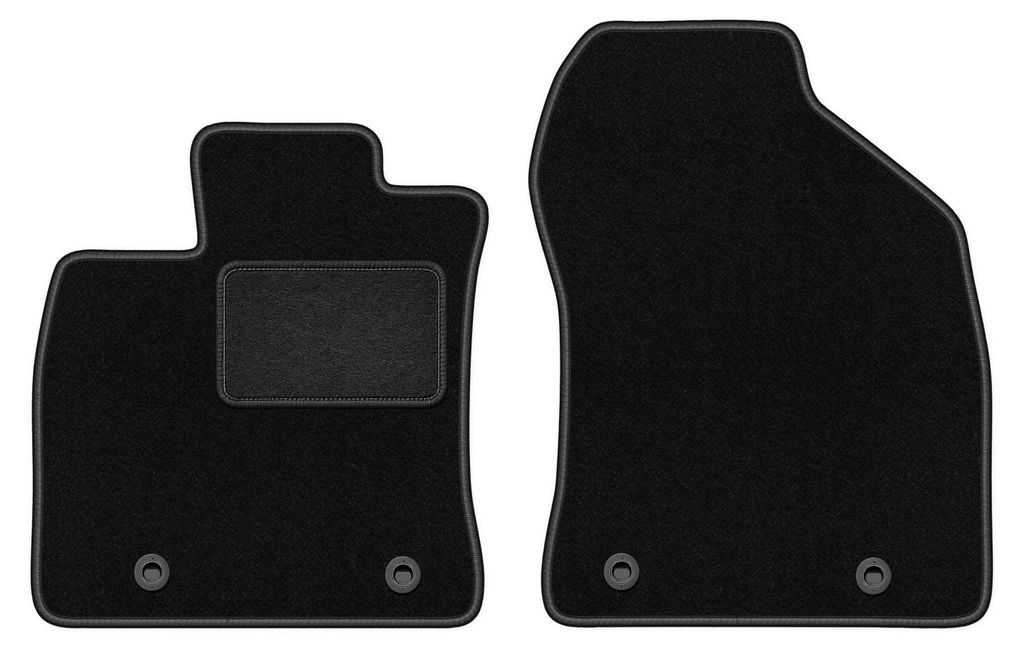 Velours-Fußmatten Vorne passend für Lexus CT 200H (Schrägheck, Bj. 2010-2020) – schwarz, passgenau, mit Befestigungen set 2 Stk. - STANDARD