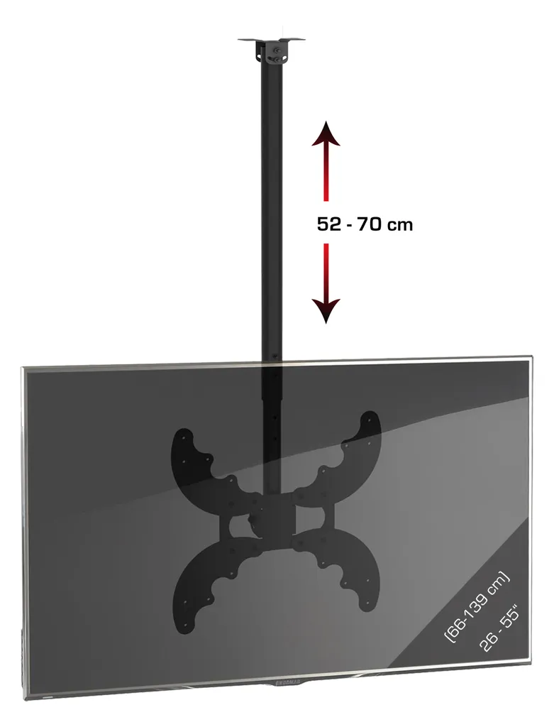 Fixation Plafond TV 52-70 Pouces B-DX 400 avec Structure Acier Robuste