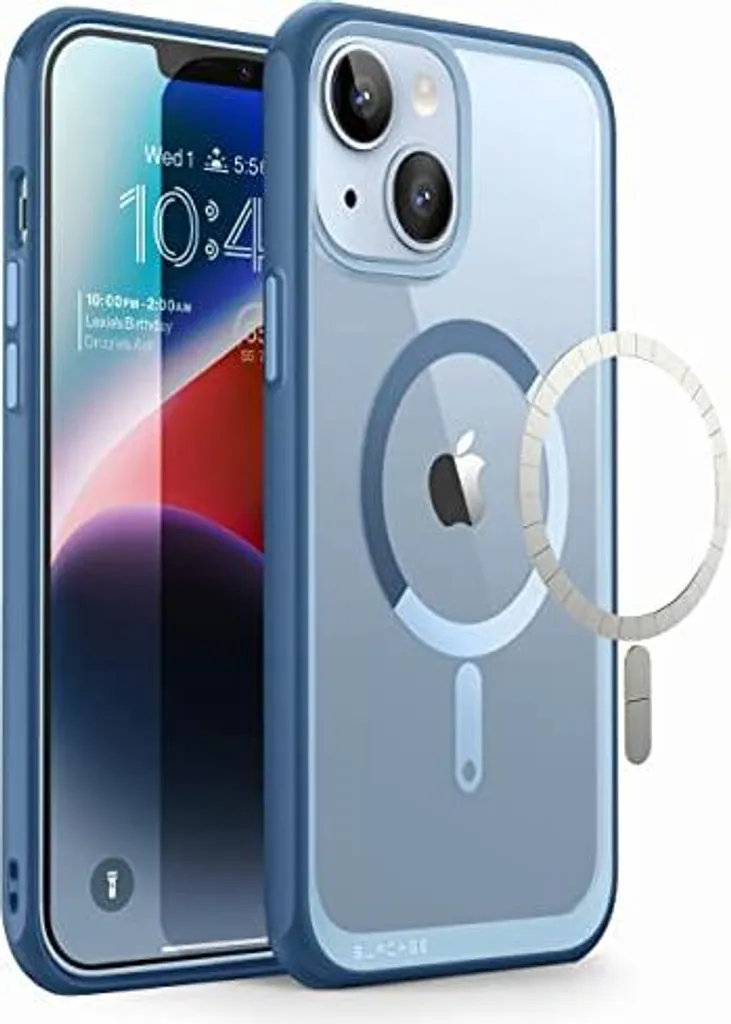Coque iPhone 14 Plus Silicone Bleu Renforcé MagSafe A2886 - Apple