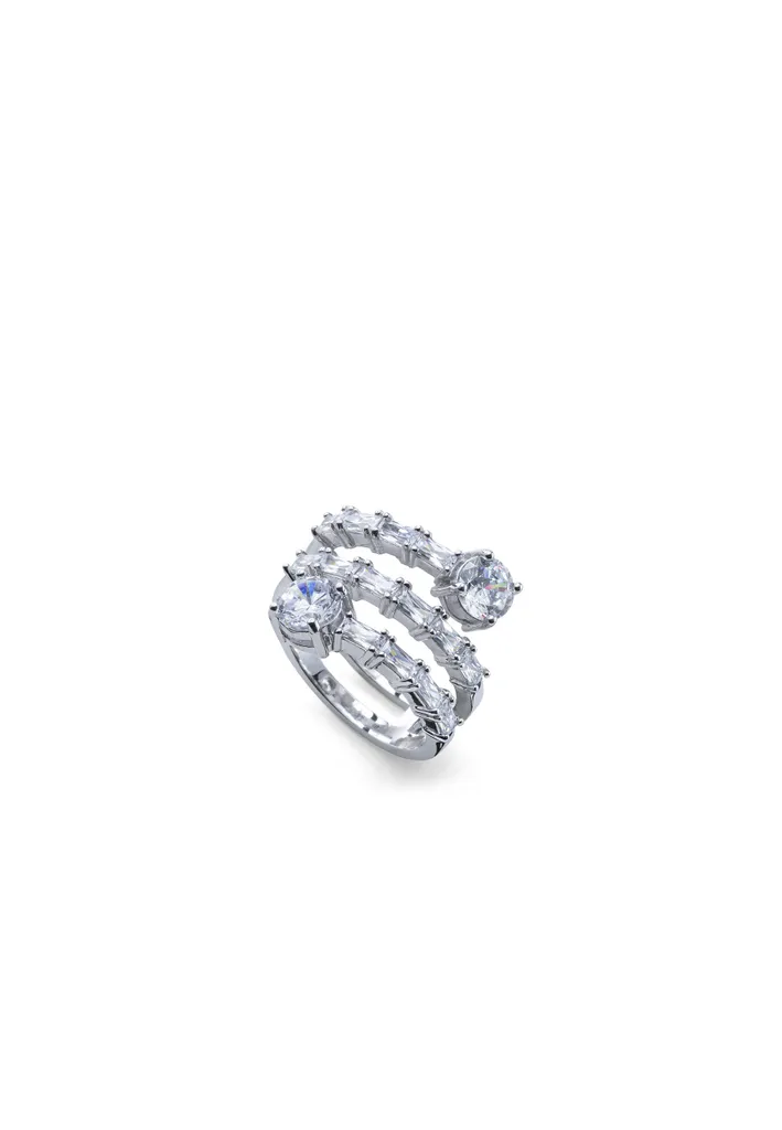 Bague Anneau de Vénus Entrelacé Design Minimaliste Doré à l'Or Fin