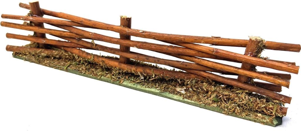 Weidenzaun, Flechtzaun für Weihnachtskrippen. 4cm hoch. Produktbild 