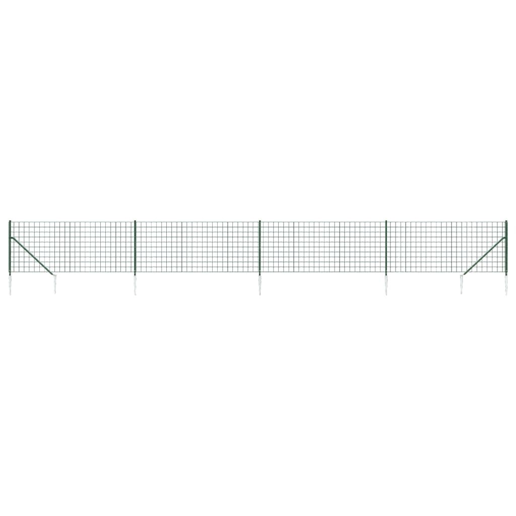 Maschendrahtzaun mit Bodenhülsen Grün 0,8x10 m Produktbild 