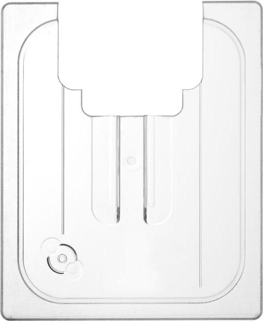 HENDI Gastronorm-Deckel mit Sous-Vide-Stick-Aussparung, GN 1/2, Transparent, 265x325mm