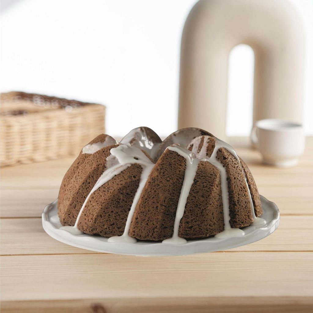 Tulbandform - Backform für Kuchen - 24 cm - Roségold - Gussaluminium