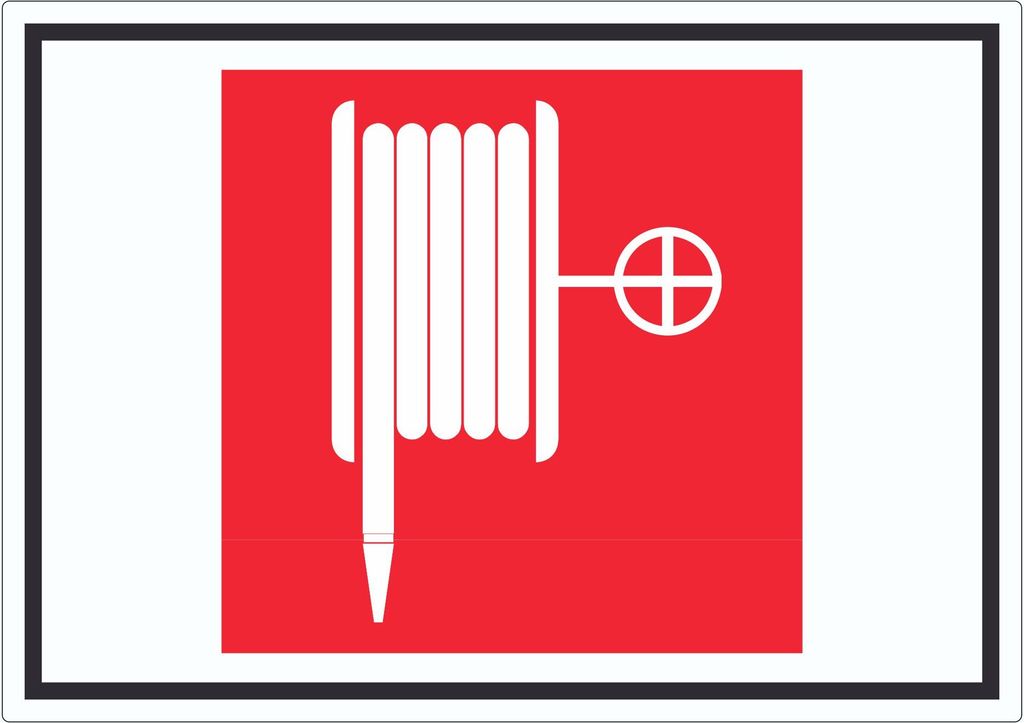 Feuerlöschschlauch Symbol Aufkleber A3 (297x420mm)