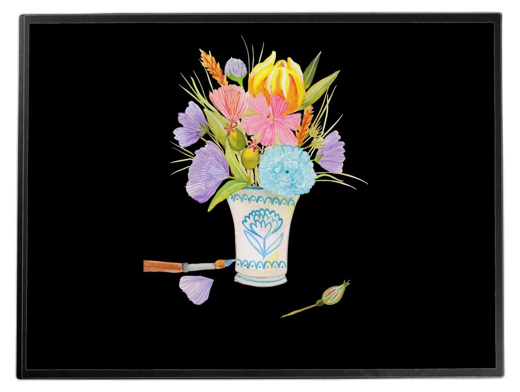 Mr. & Mrs. Panda schreibauflage Blumenvase - Geschenk, Blumen, Pflanzen, Unterlage Schreibtisch, tischpad, arbeitsmatte, schreibtischunterlagen, sc...