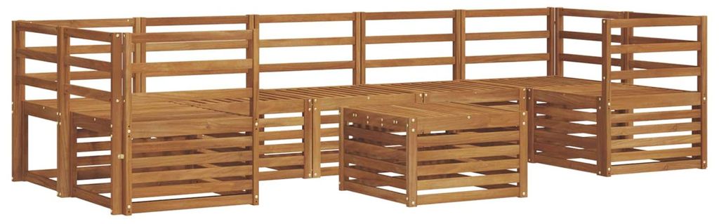 vidaXL Sofagarnituren 8 pcs Natur Massivholz Akazie