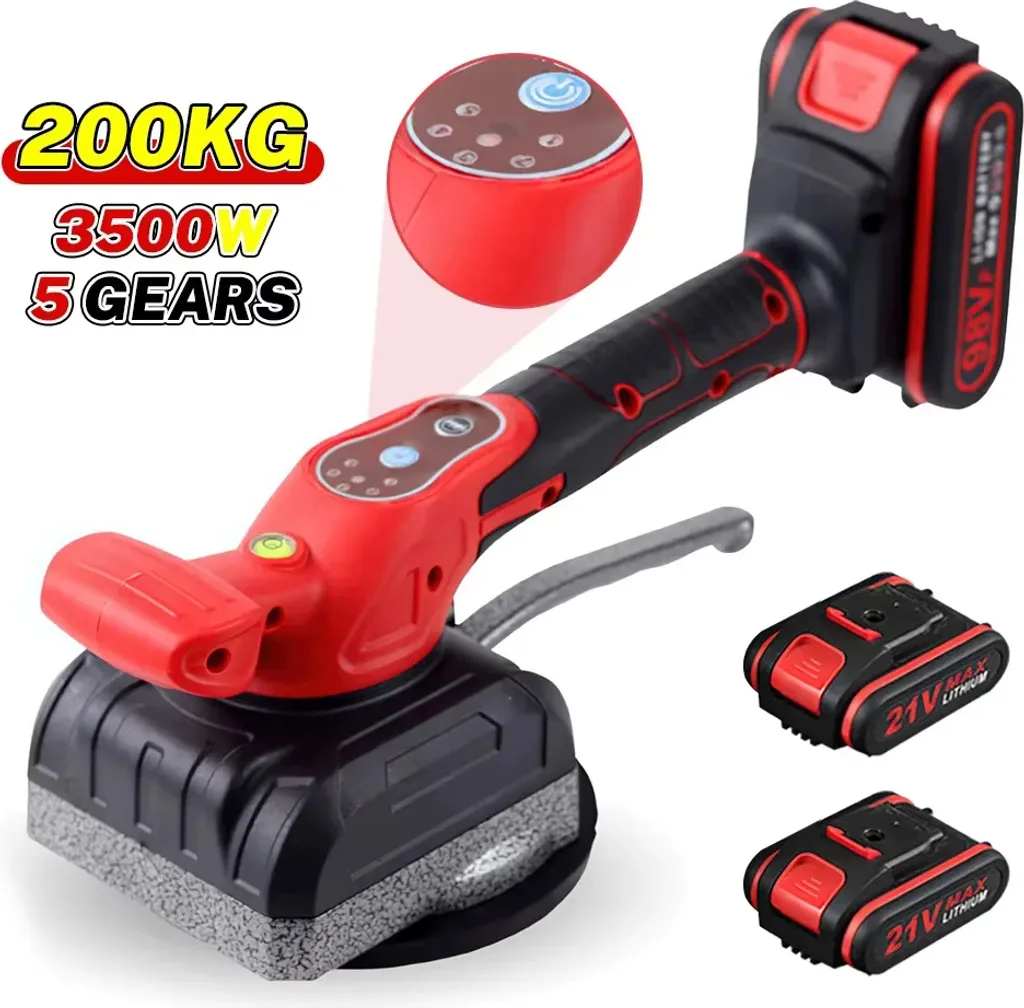 Machine de pose de carrelage 200kg 3500W vibrante avec 2 batteries Li-ion