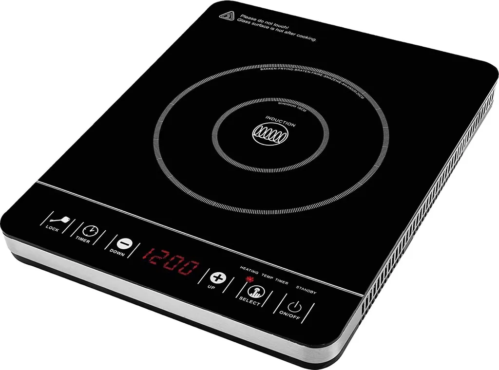 Plaque induction 2000W basse consommation A++ Lacor 69332 Noir Intense