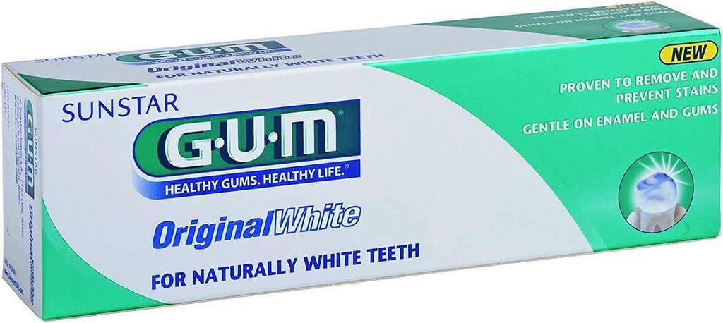 6 x GUM Original White Zahncreme 75ml (6x 75ml Tube) Produktbild 