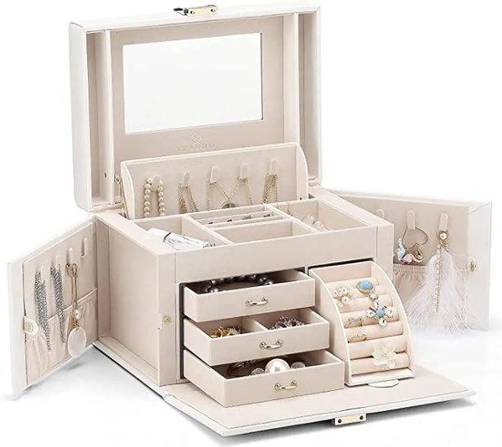 Coffret à bijoux de voyage avec tiroirs de rangement pour femme et fille