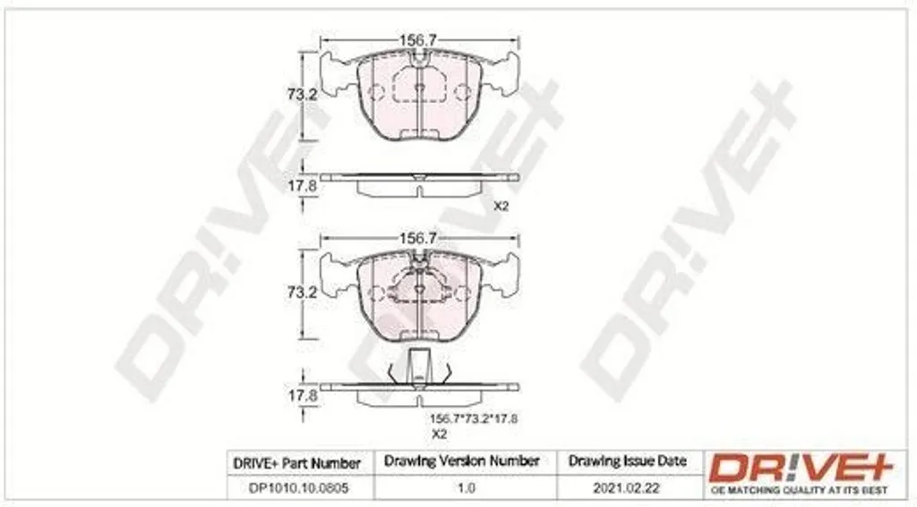 Plaquettes de frein avant pour BMW X5 E53 et X3 E83 Dr!ve+