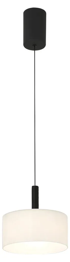 Suspension LED Austis anti-éblouissement verre blanc 1000lm métal noir