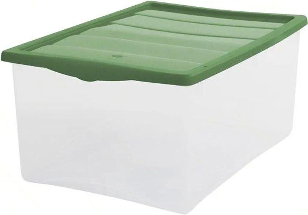 Boîte de rangement plastique transparente et hermétique format bureau