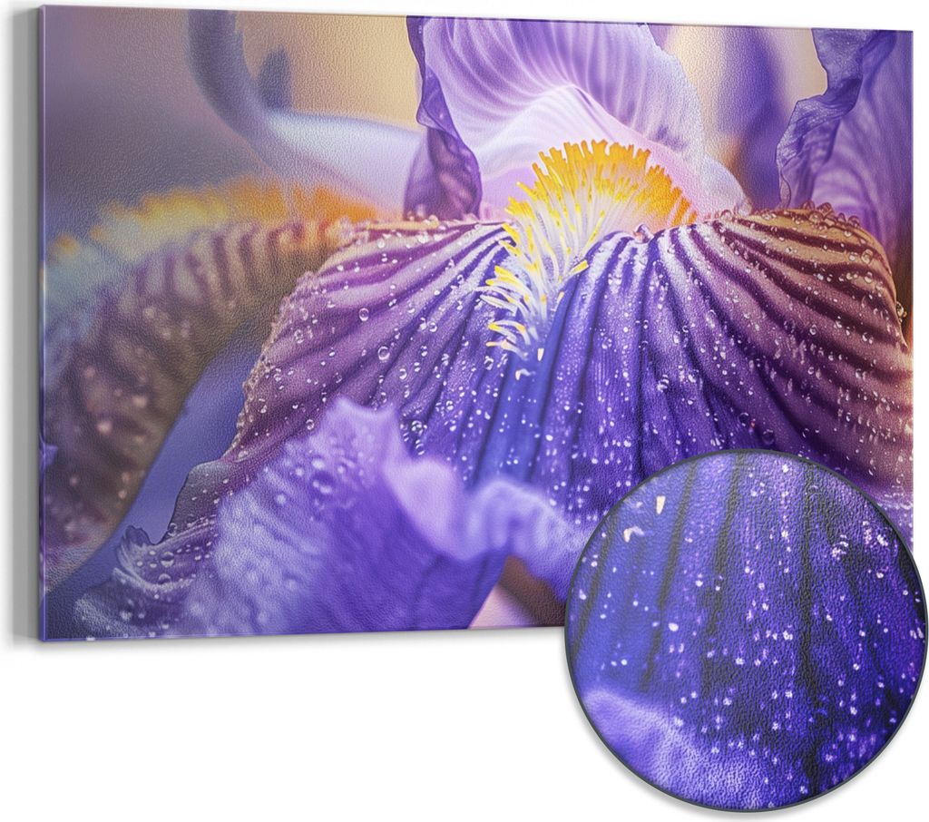 DEQORI Magnettafel Metall 60x40 cm 'Violetter Morgentau' Whiteboard Pinnwand Büro