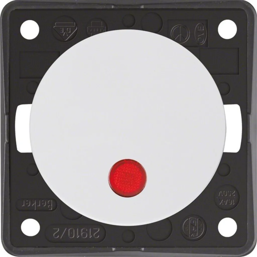 Interrupteur à bascule Berker 937522509 Integro avec lentille rouge