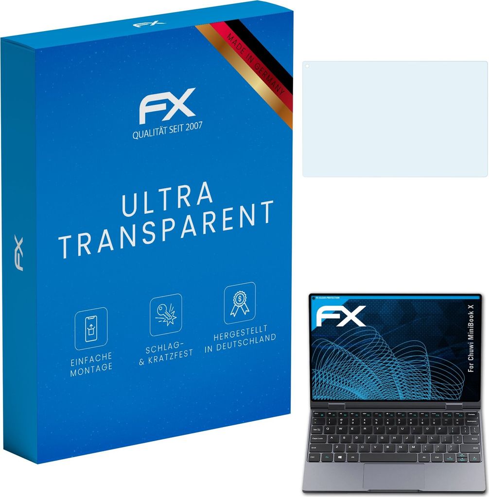 atFoliX FX-Clear 2x Schutzfolie kompatibel mit Chuwi MiniBook X Displayschutzfolie