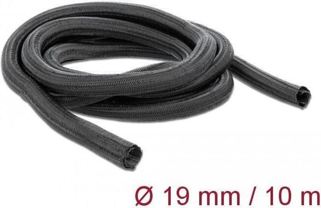 DELOCK Geflechtschlauch selbstschließend 10m x 19mm schwarz