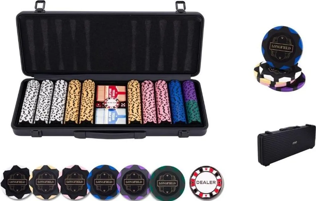 Jetons de poker sans dénominations coffret 500 pièces série Exclusif