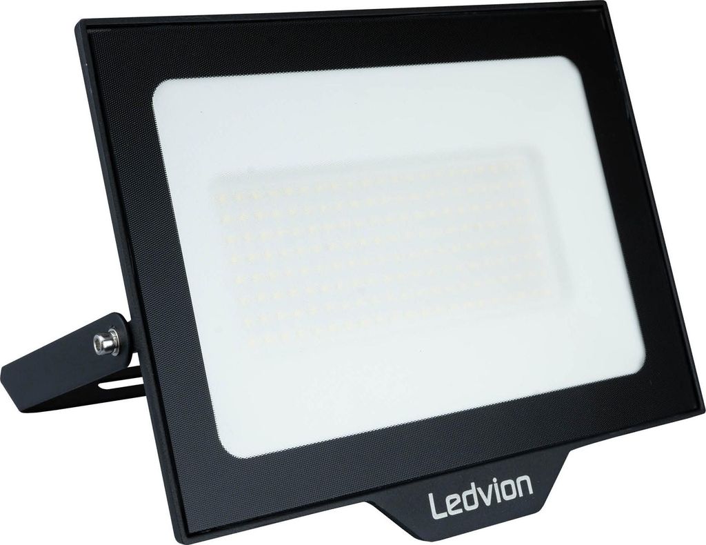 Ledvion - LED Flutlicht, Inkl. 0,5 m Kabel, 100 Watt, 6000K, 12000 Lumen, IP65 Wasserdicht, Inkl. Schnellanschluss