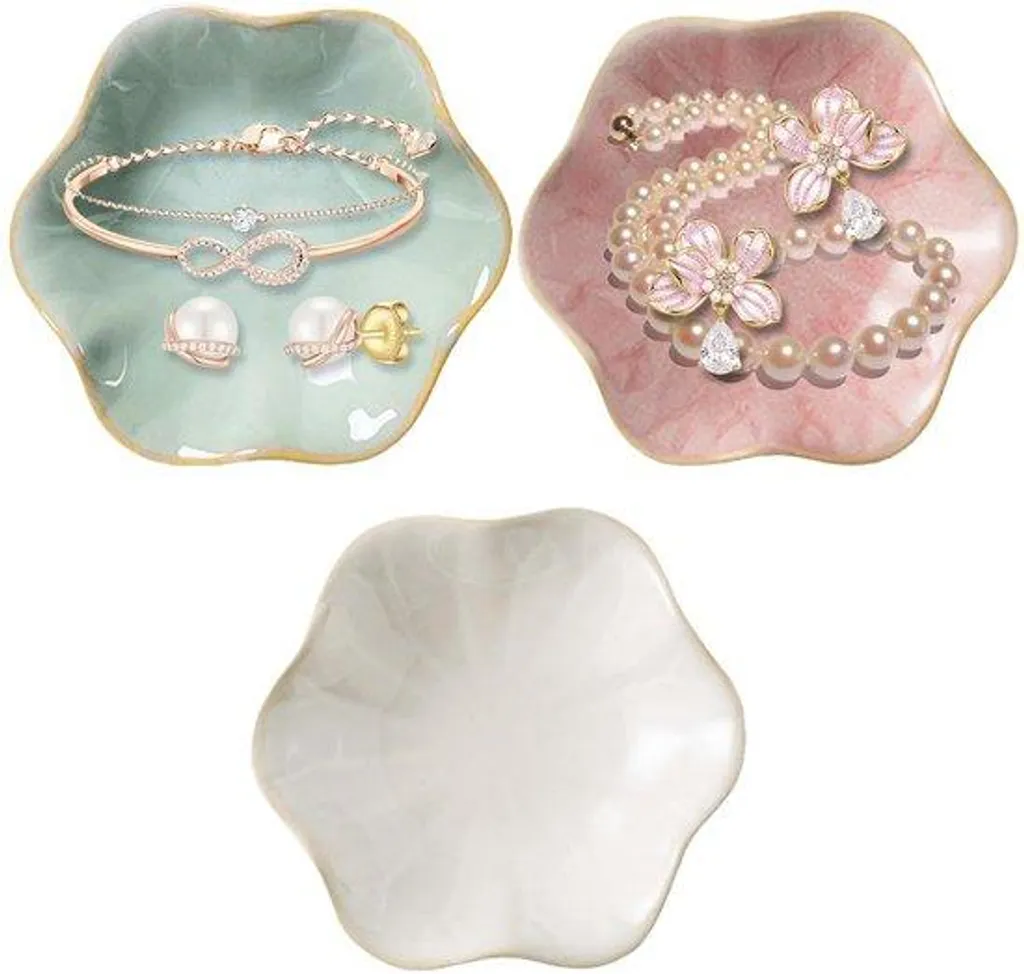 Boîte à bijoux et vide-poche entrée 11 cm céramique pour bagues et clés