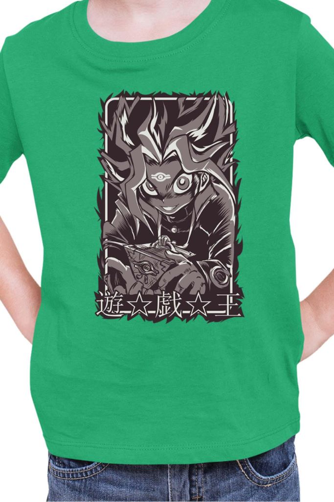 Kinder T-Shirt Japan Manga Anime Comics Yu Gi 027, / Grün