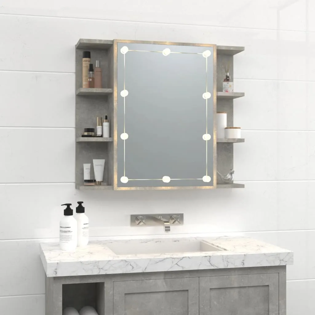 Specchio Bagno LED 70x16,5 cm Grigio Cemento | Design The Living Store