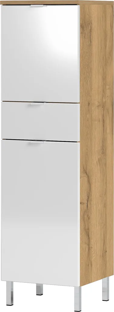Armoire de Salle de Bain Blanche Brillante 120cm Germania 8532-552