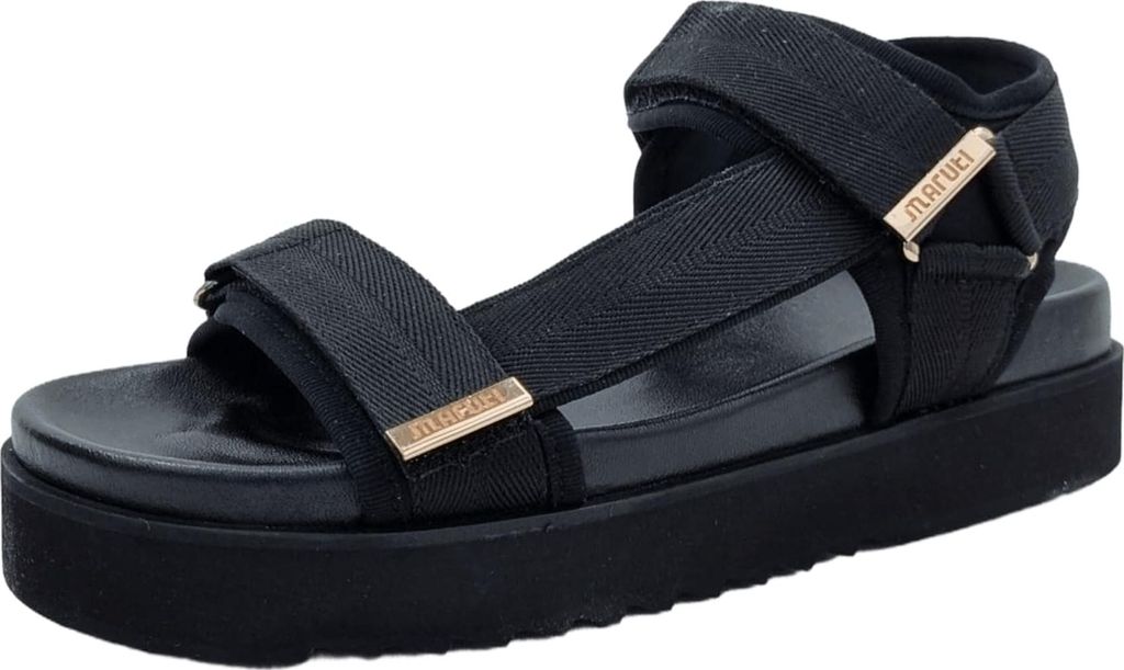 Maruti Beau Sandalen Plat - Zwart - Maat 42