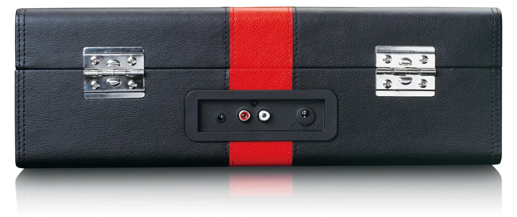 Tourne-disque Vintage Bluetooth avec Enceintes Intégrées Noir et Rouge - 4