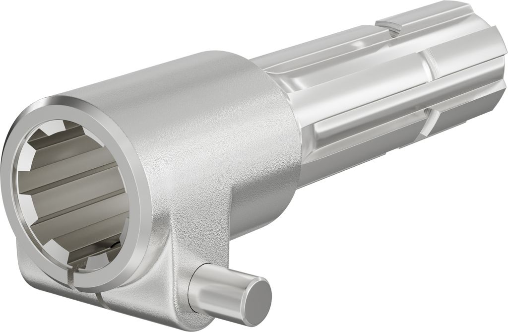 Zapfwelle, PTO 175 mm Buchse mit Keilwellenaufnahme 8-32x38x6 für Ausgangswelle 1 3/4" Z6 Traktor
