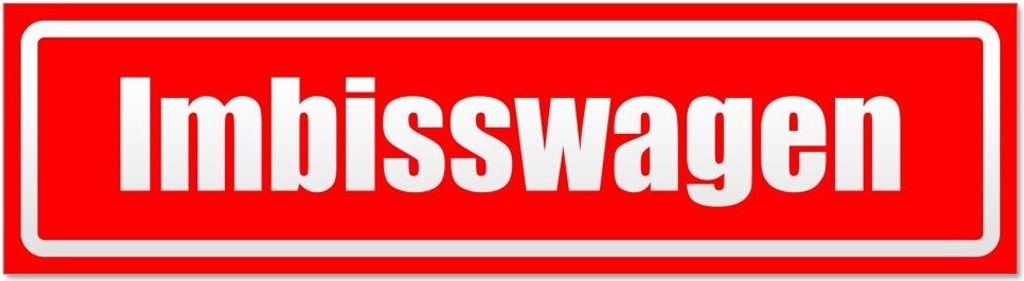 Kiwistar Imbisswagen invertiert Magnetschild Schild magnetisch - 45cm Rot - Magnetfolie für Auto PKW Kfz