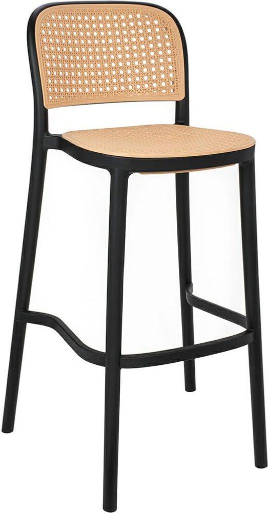 Barhocker WICKY Schwarz: Stil trifft Komfort