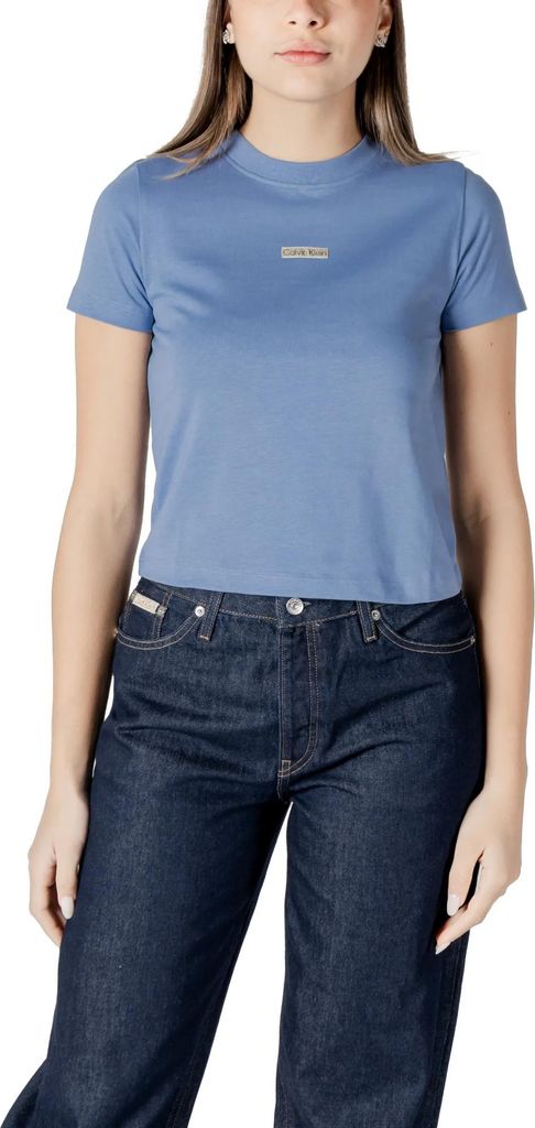Calvin Klein Jeans T-Shirt Azurblau 485245 : Größe - S Größe: S