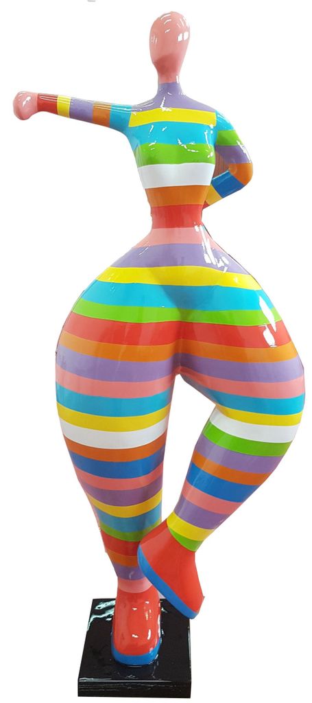 Luxus Laden Dekoration Handbemaltes 132cm Figur Statue Skulptur Deko Statuen Neu