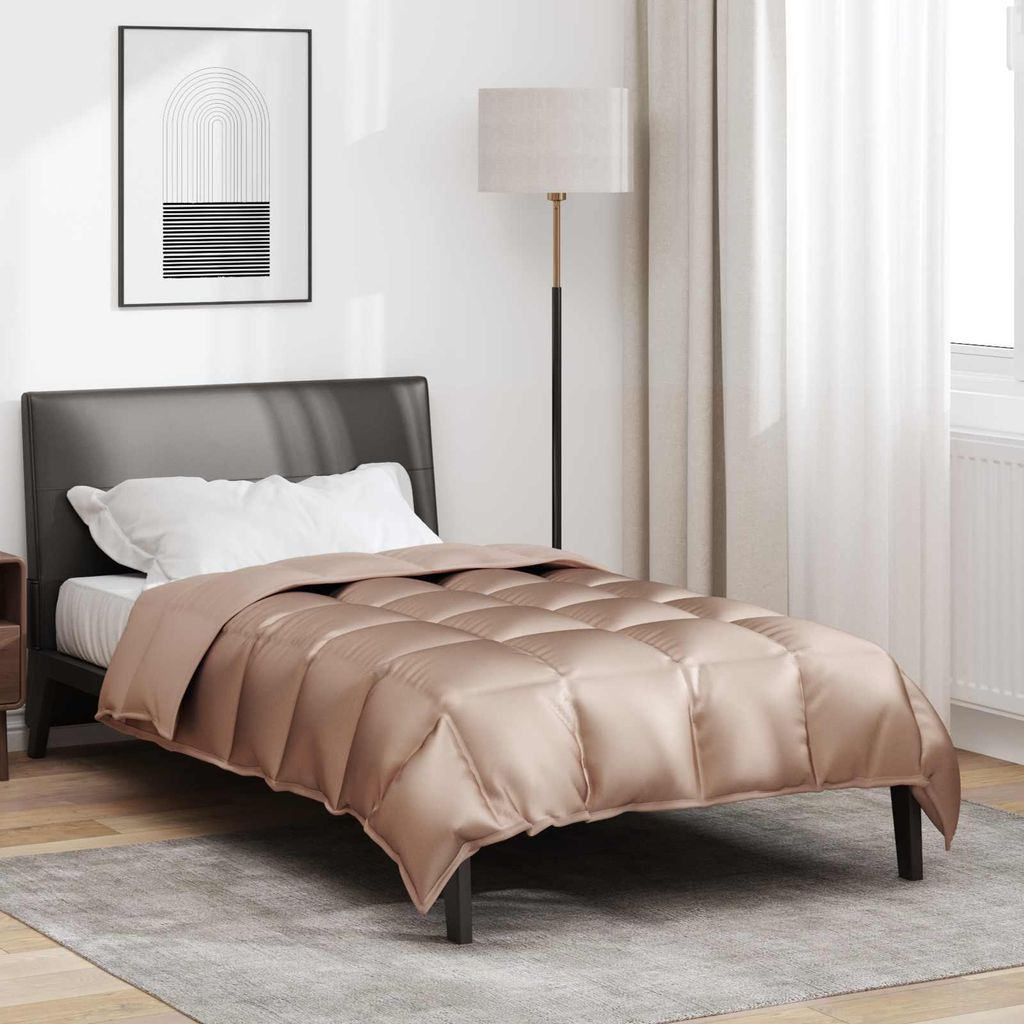 "Schlussverkauf" Winterbettdecke Extra weich - Antiallergisch - Gold 220x140 cm Satin und Mikrofaser C6456