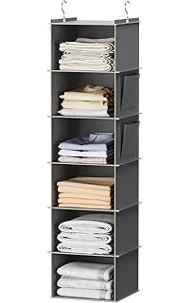 YOUDENOVA Organizer Salvaspazio Armadio | 6 Ripiani con MDF e Bambù