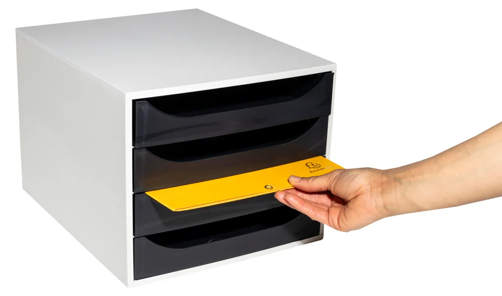 Exacompta Ecobox Office Module 4 tiroirs Noir 2286014D pour Format A4 - 6