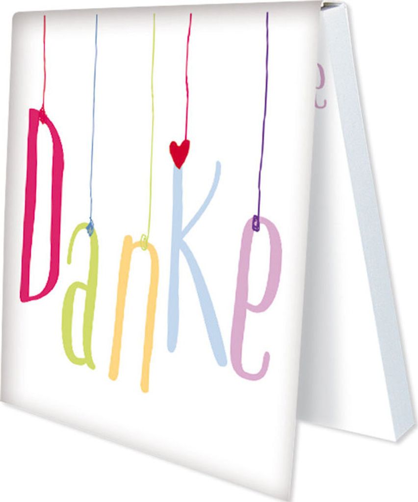 Klebezettel / Haftnotizen - Haftzettel "Danke"